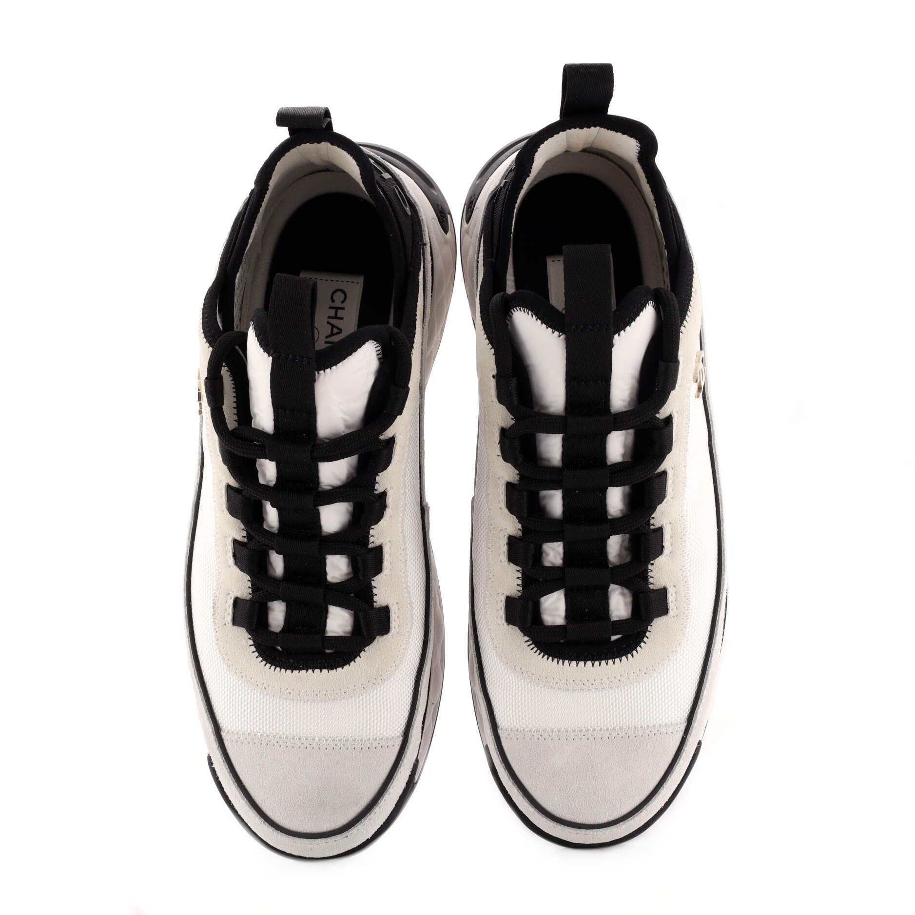 Women's CC Cap Toe Logo Sneakers Suede and Mixed Fibers