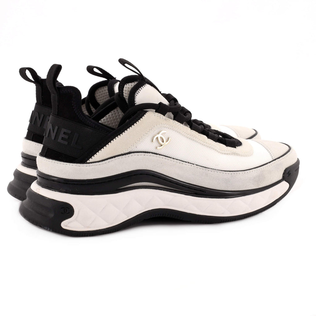 Women's CC Cap Toe Logo Sneakers Suede and Mixed Fibers