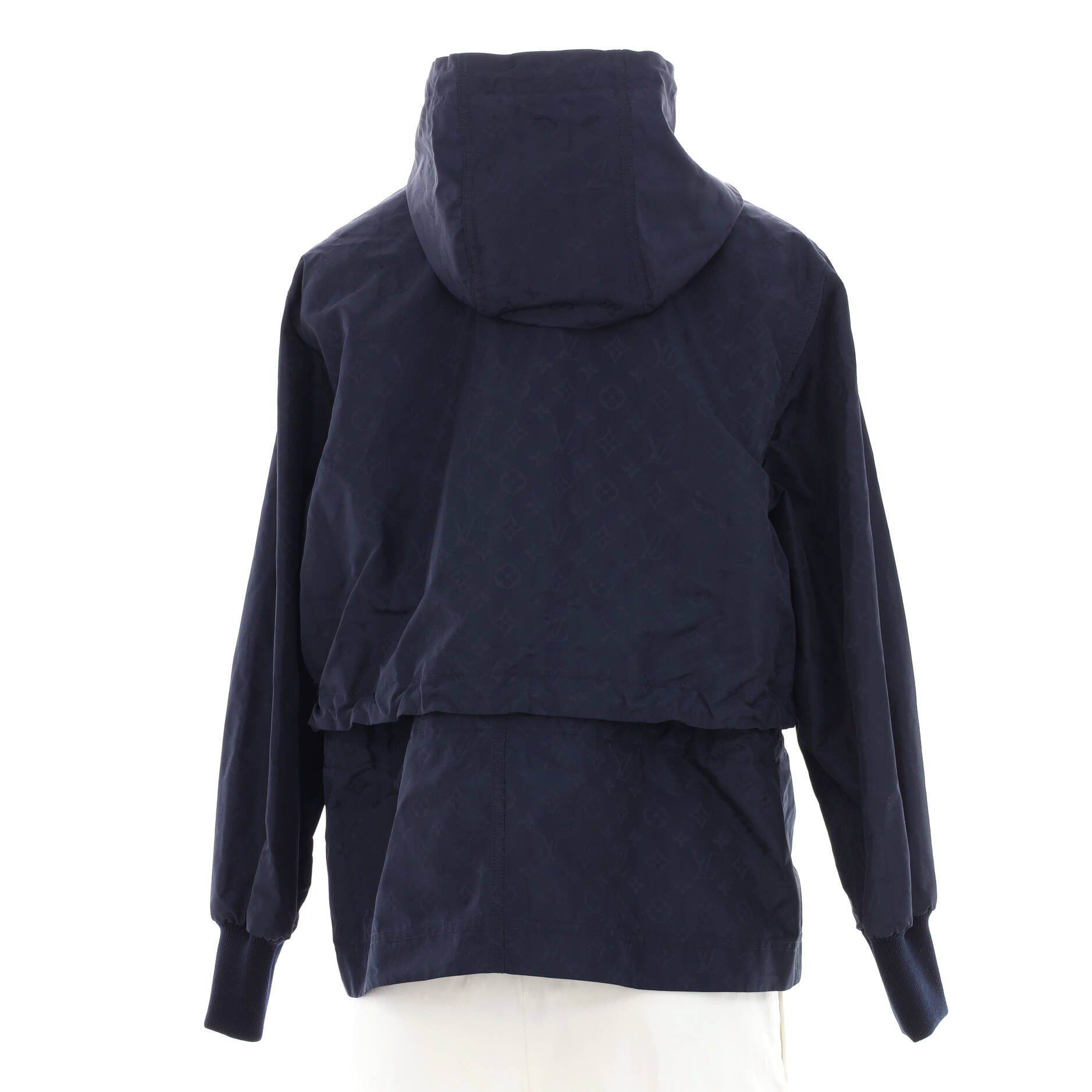 Women's Drawstring Monogram Parka Polyester and Silk Blend