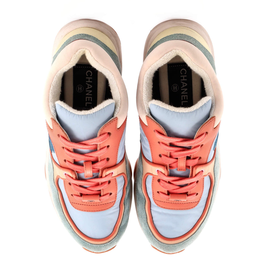 Women's CC Low-Top Sneakers Suede with Leather and Nylon