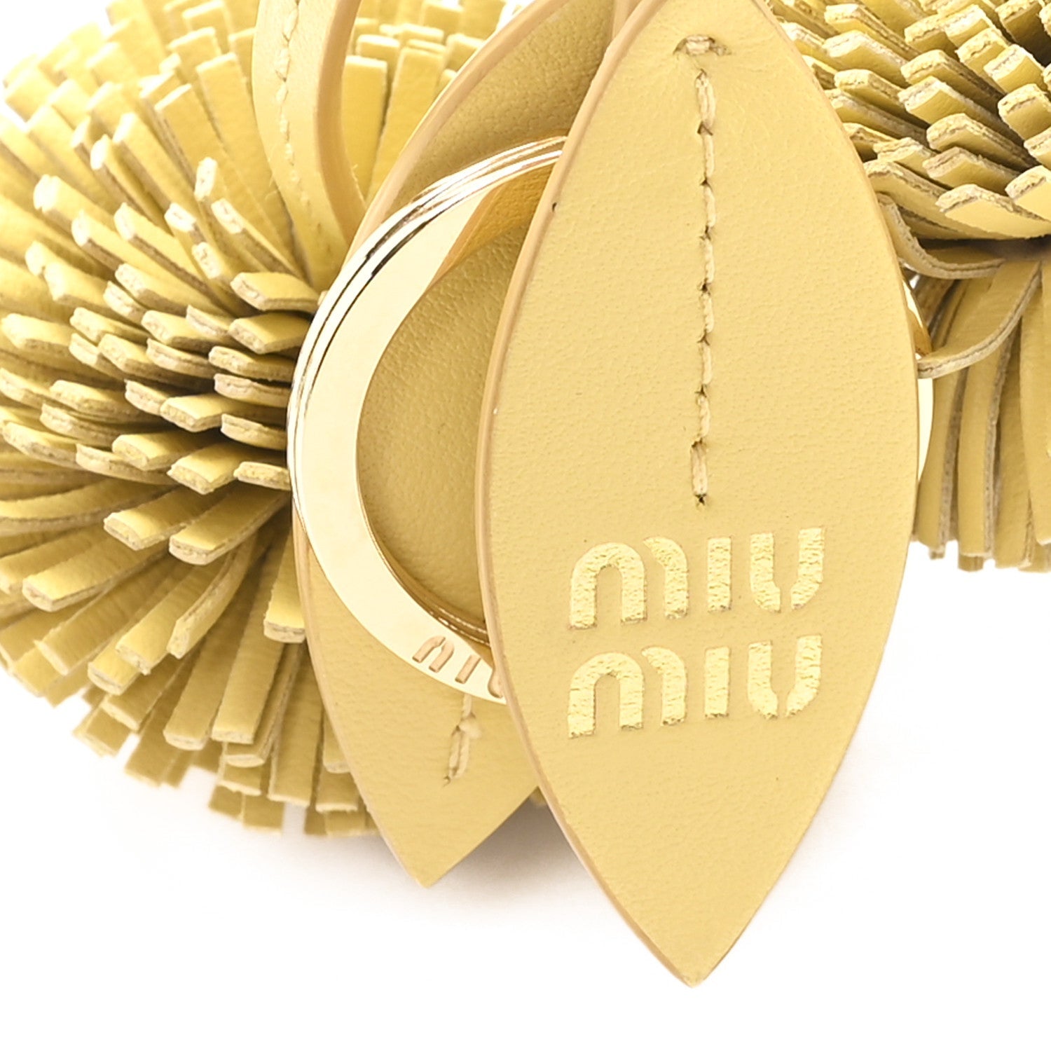 Calfskin Trick Bag Charm Vanilla