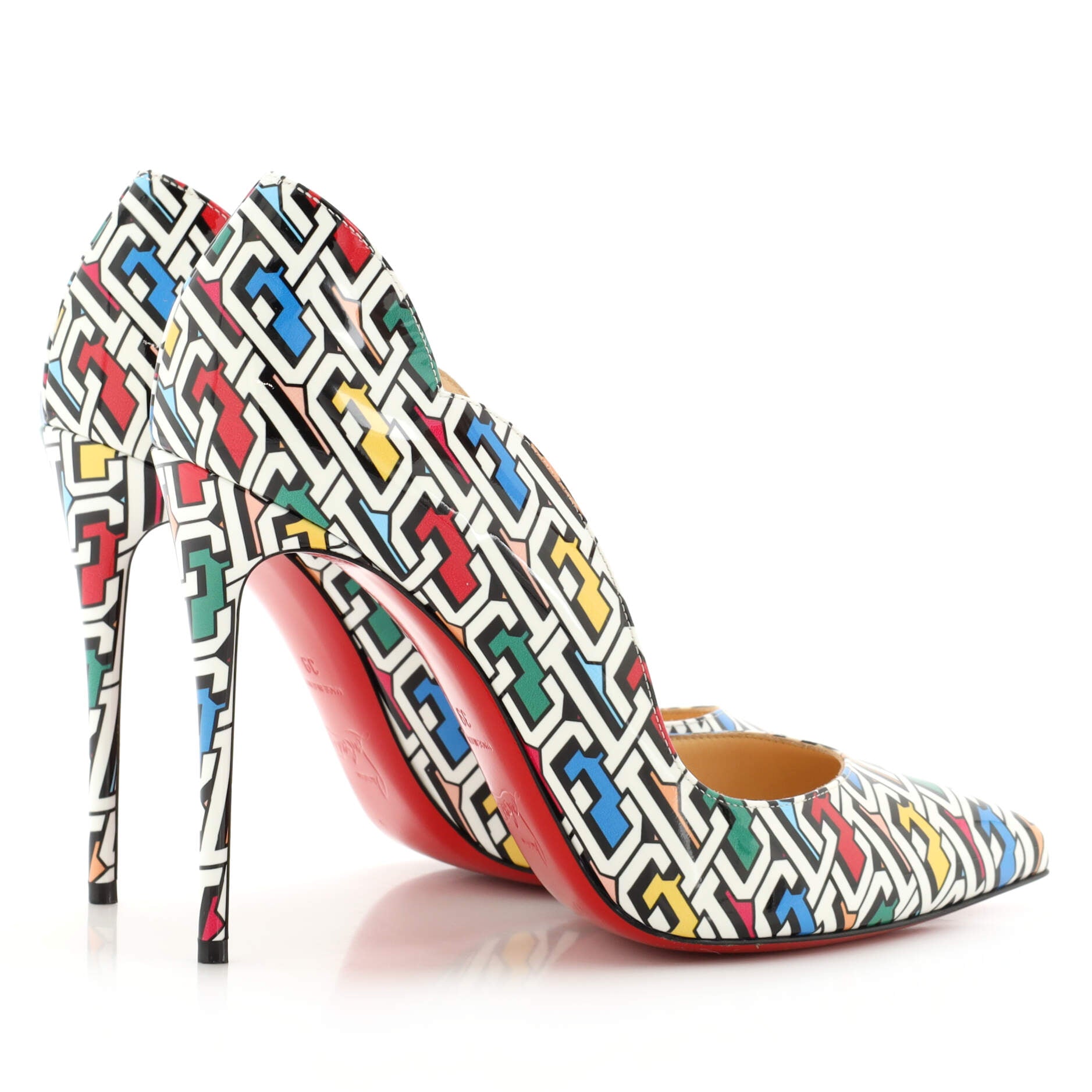 Women's Hot Chick Pumps Printed Patent 100