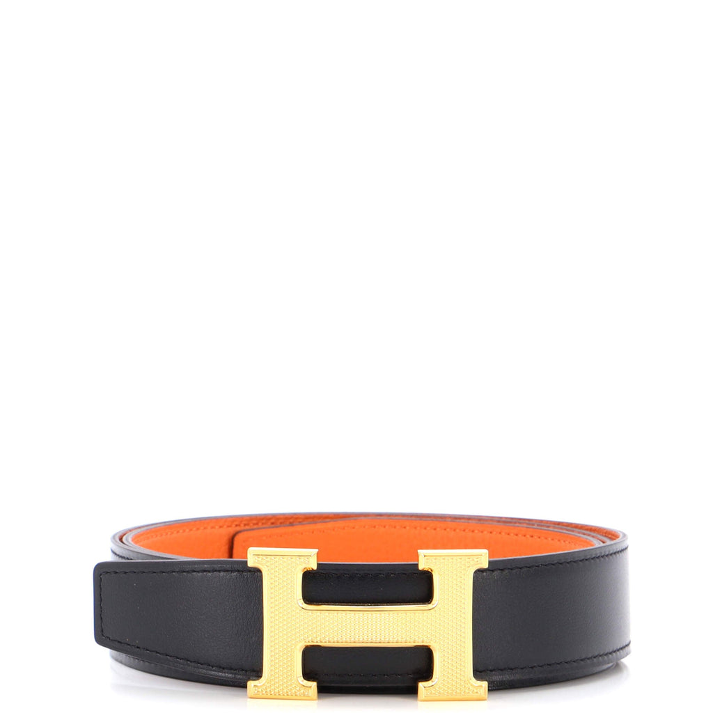 Constance Reversible Belt Leather with Guilloche Hardware Medium 100