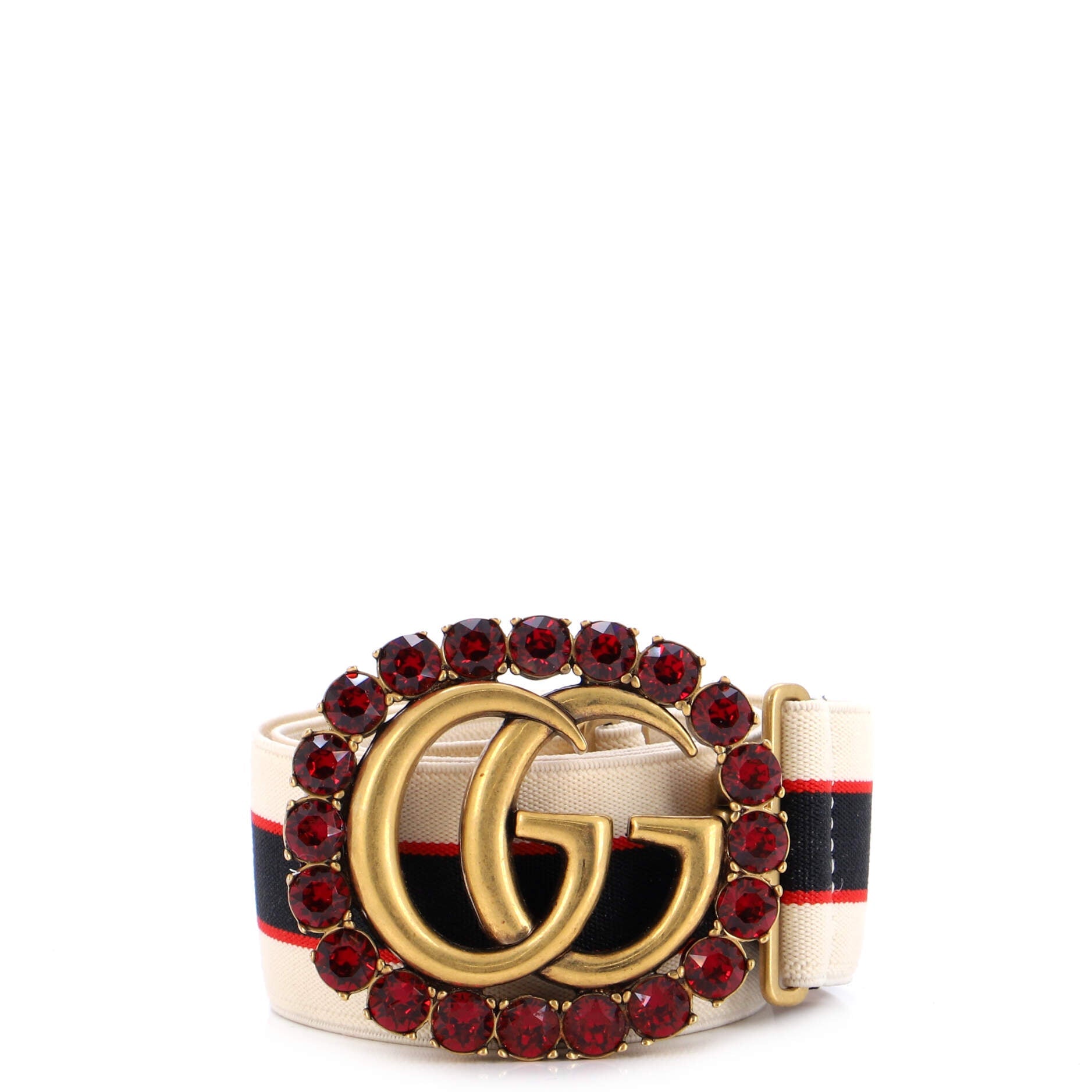 Crystal Around GG Belt Elastic Wide 80