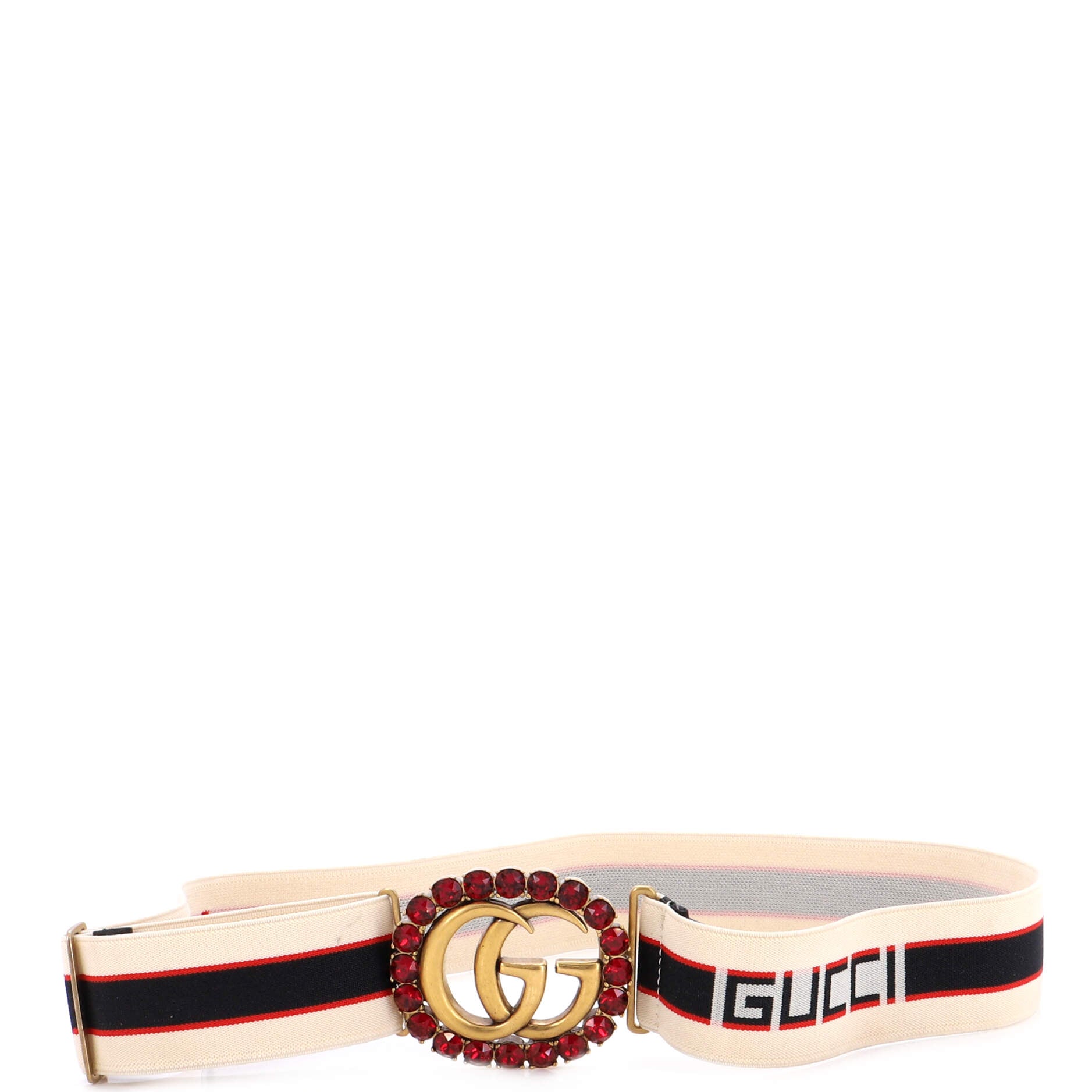 Crystal Around GG Belt Elastic Wide 80