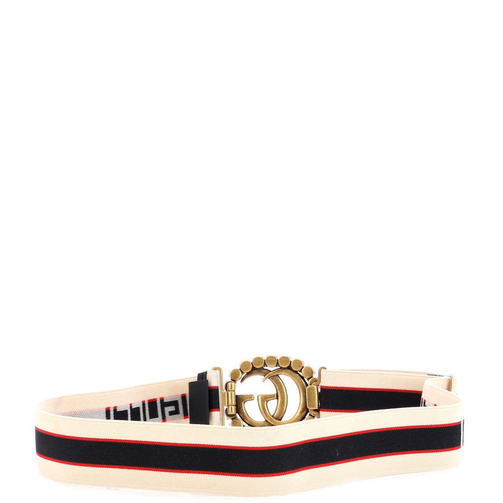 Crystal Around GG Belt Elastic Wide 80