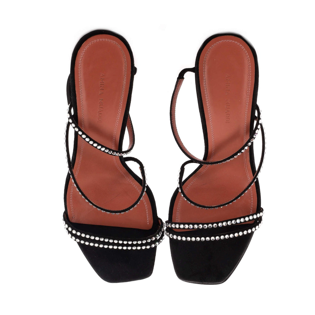 Women's Naima Heeled Sandals Suede with Crystals 95