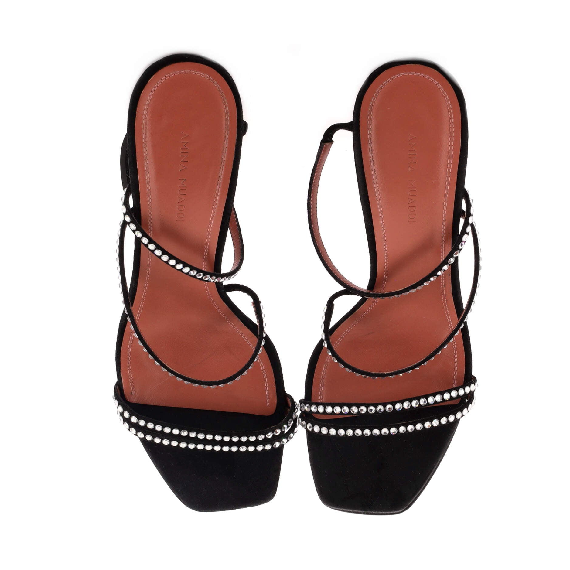 Women's Naima Heeled Sandals Suede with Crystals 95