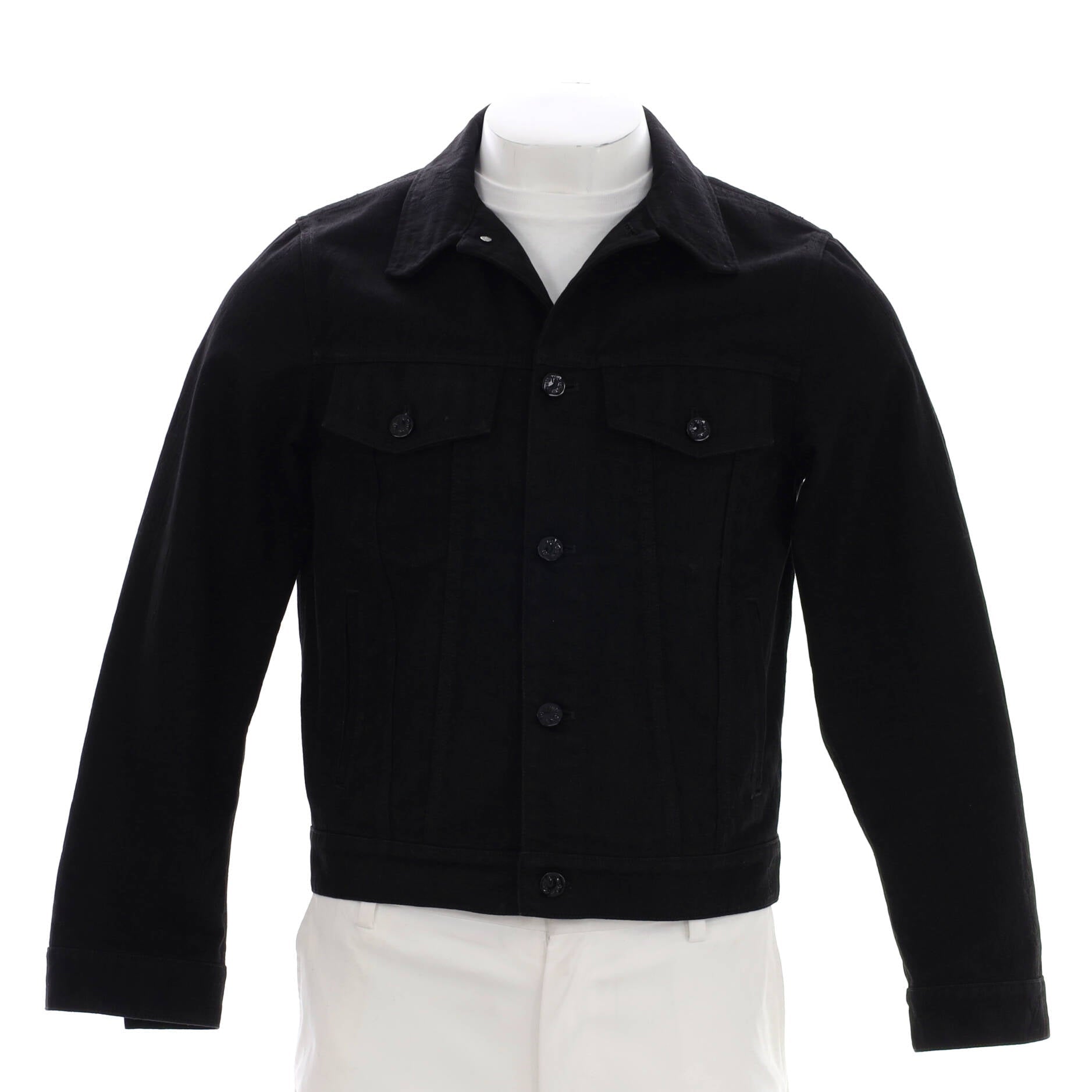 Men's Button Up Jacket Monogram Denim
