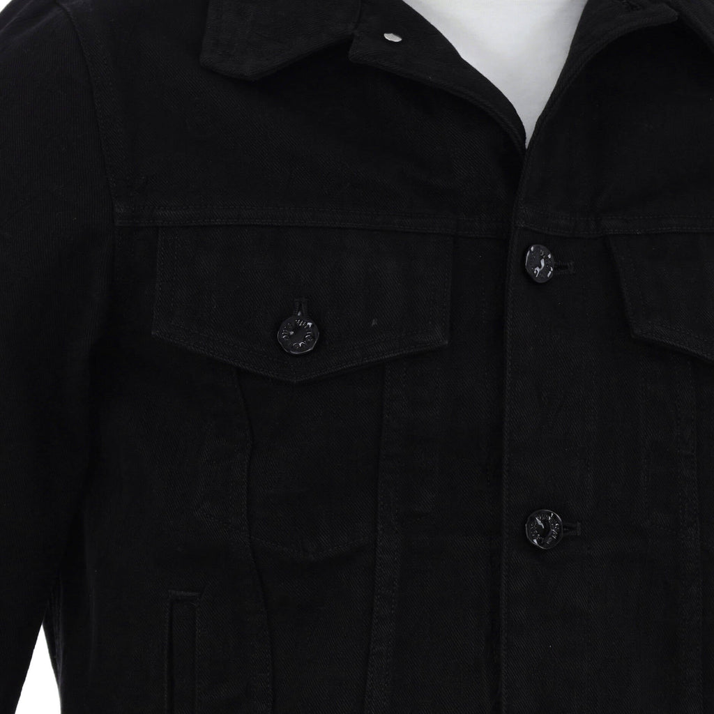 Men's Button Up Jacket Monogram Denim