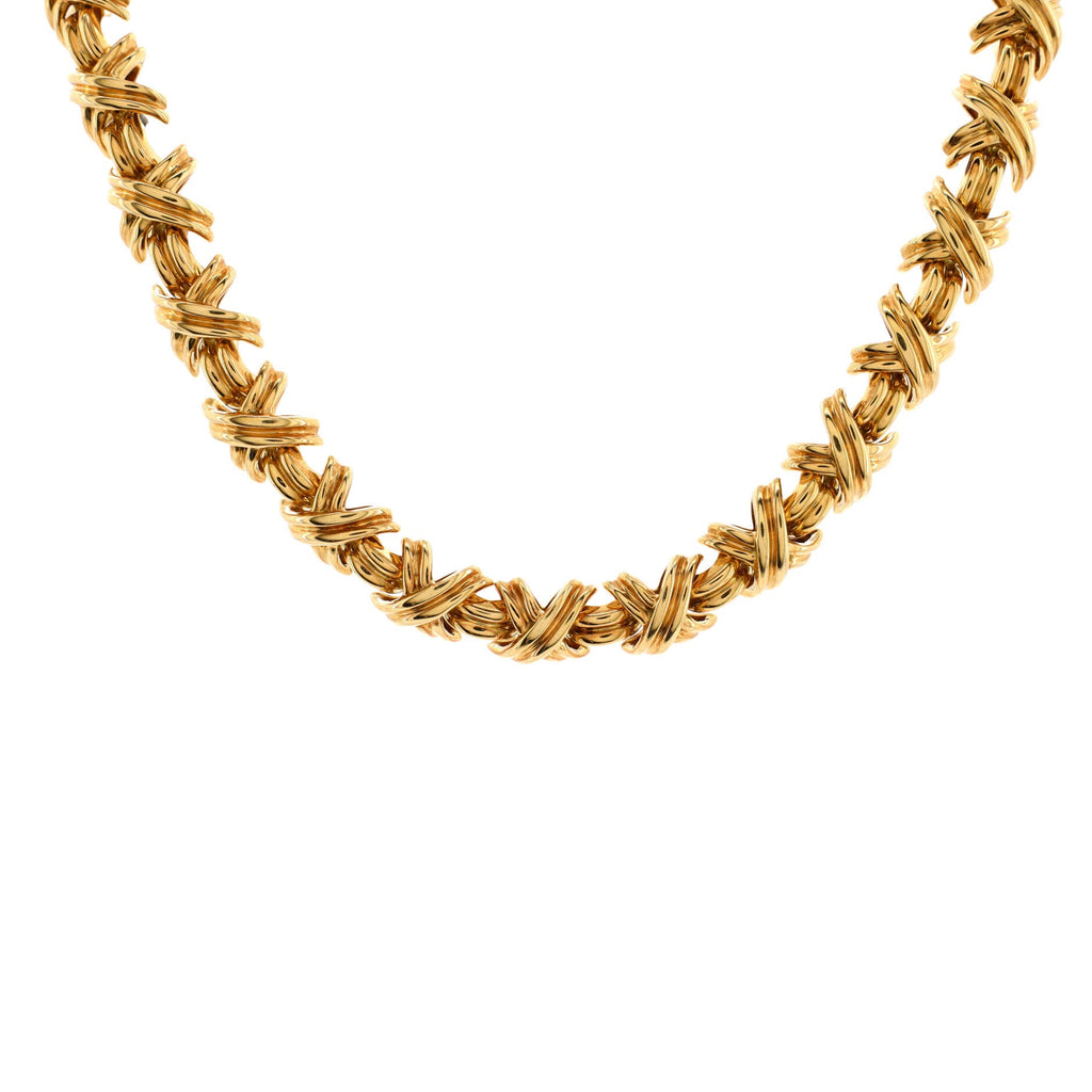 Signature X Link Necklace 18K Yellow Gold