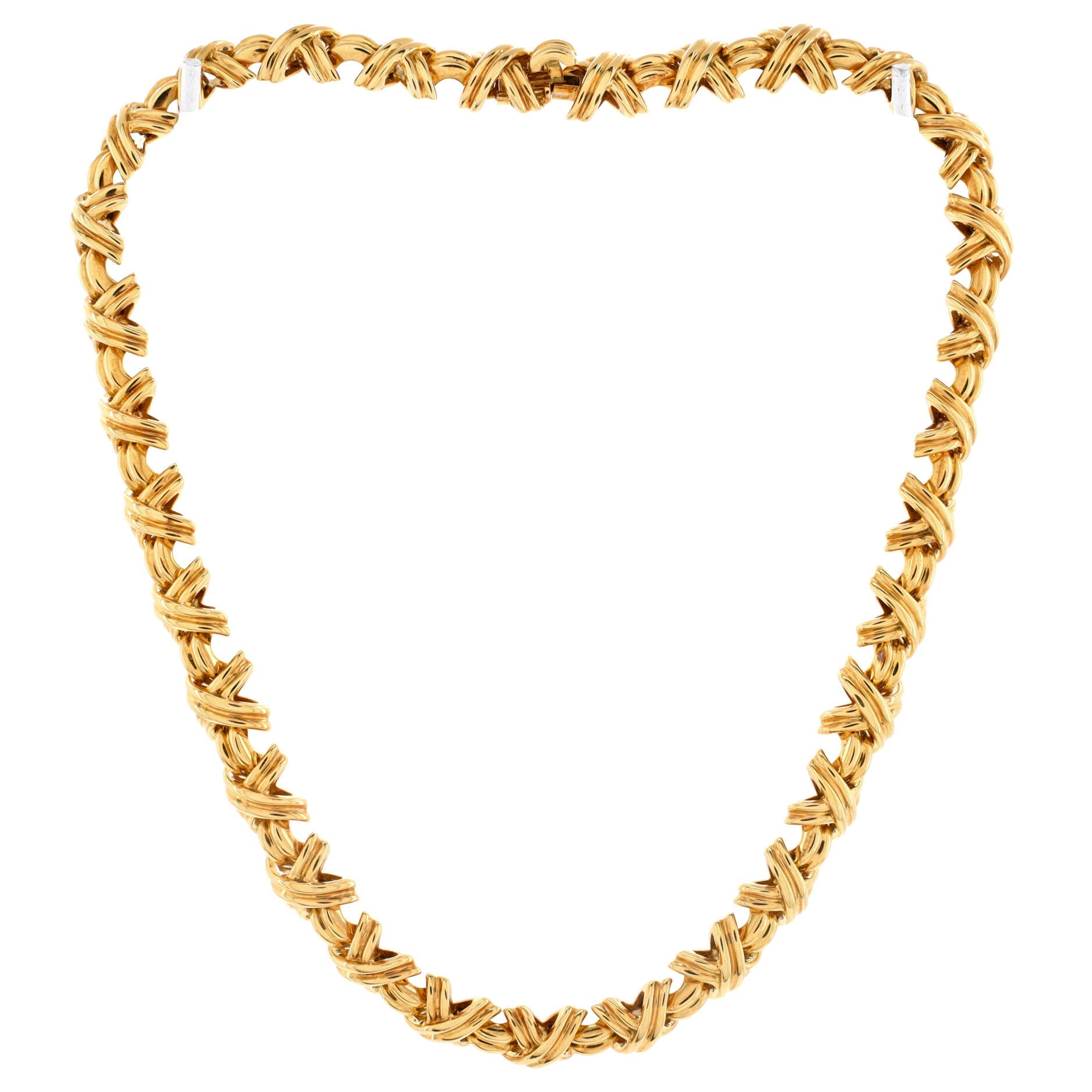Signature X Link Necklace 18K Yellow Gold