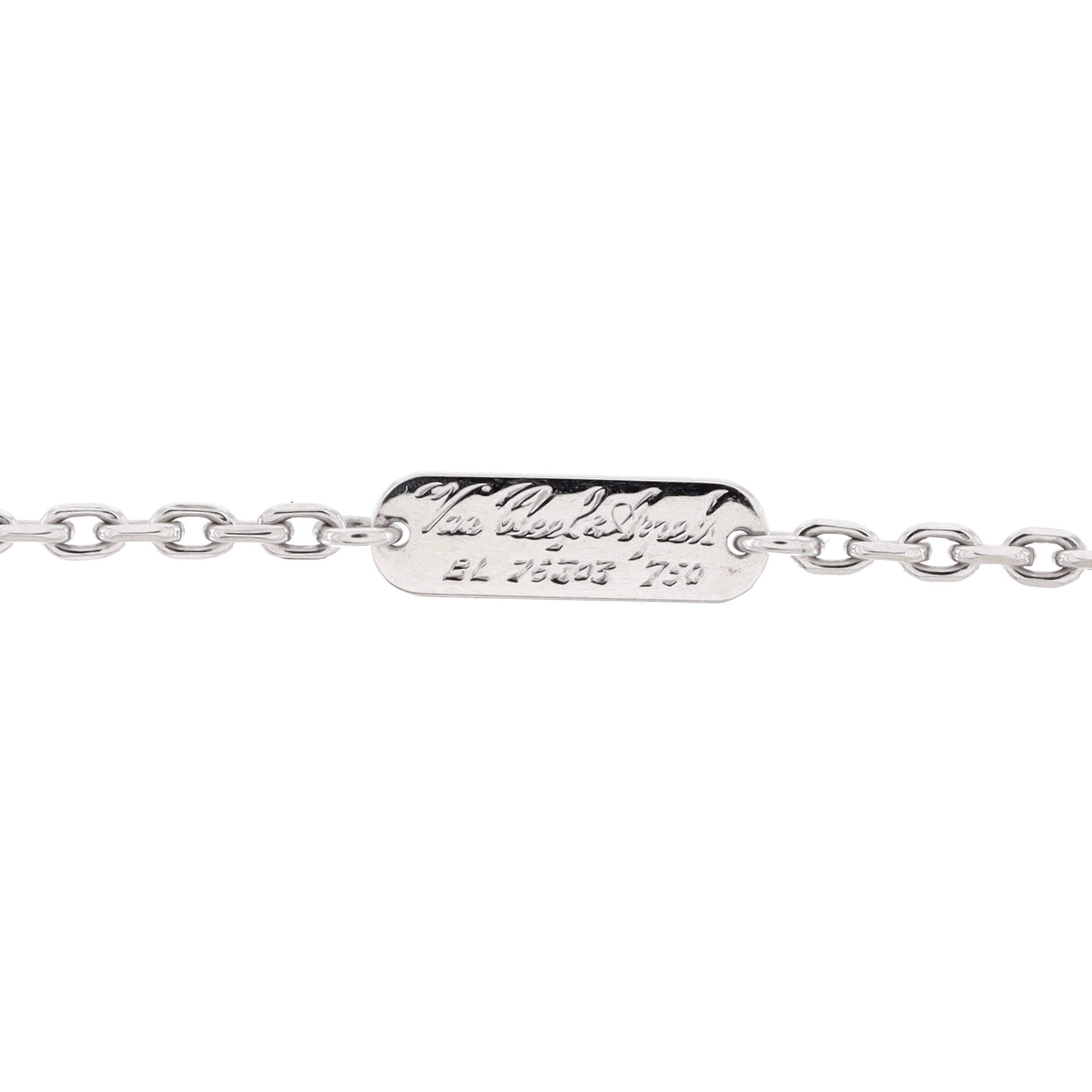 Cosmos Clip Pendant Necklace 18K White Gold with Pave Diamonds Large