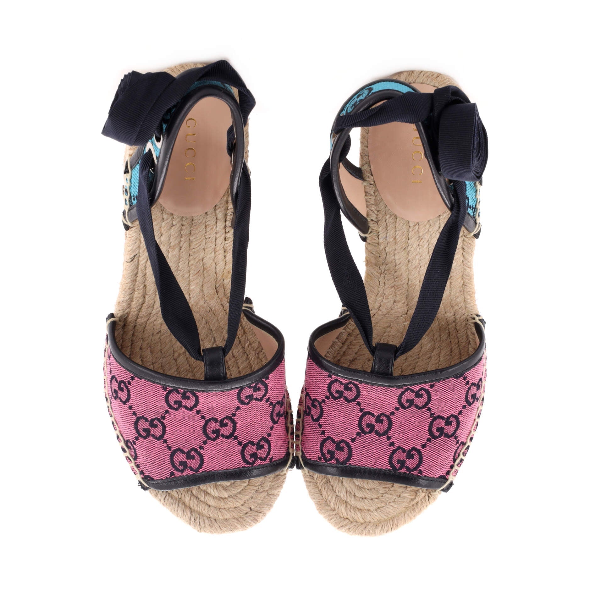 Women's Wedge Espadrilles GG Lame Canvas