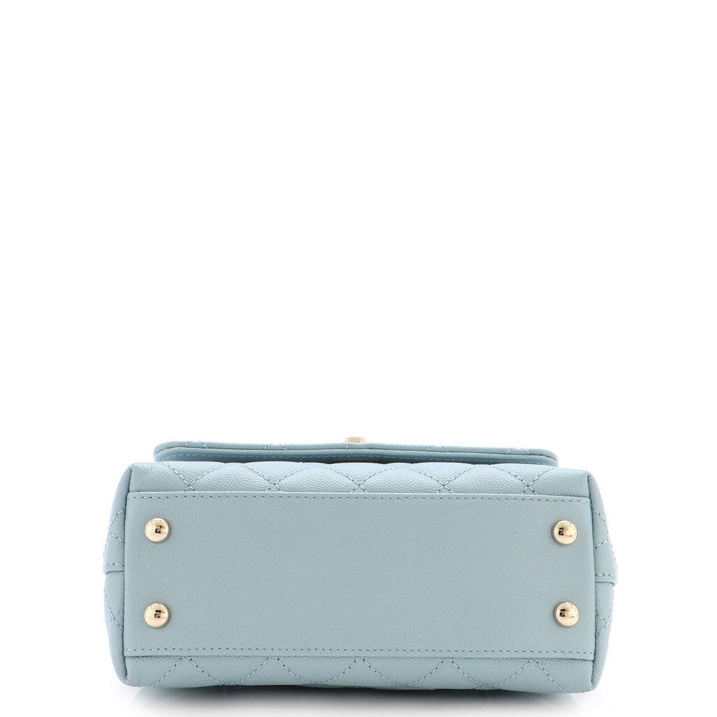 Coco Top Handle Bag Quilted Caviar Extra Mini