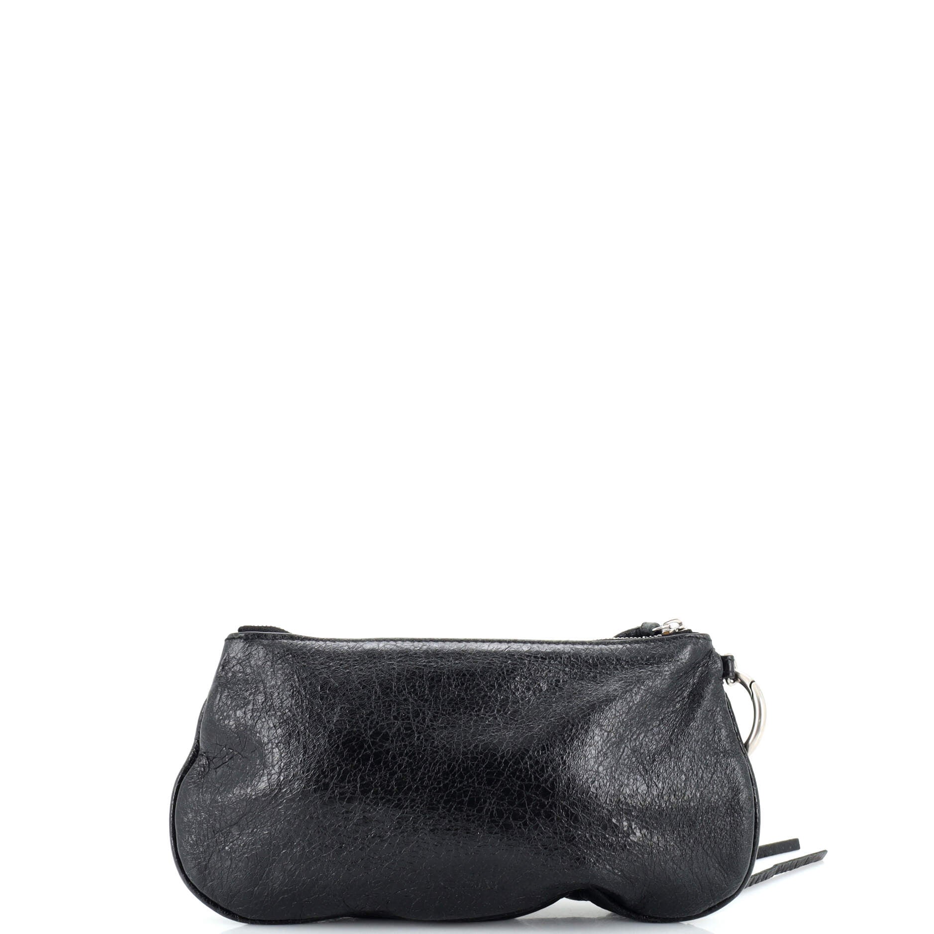 Le Cagole Giant Studs Wristlet Pouch Leather Mini