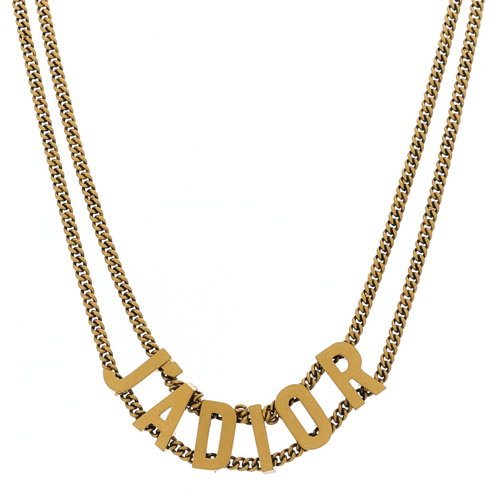 Metal J'Adior Choker Necklace Aged Gold