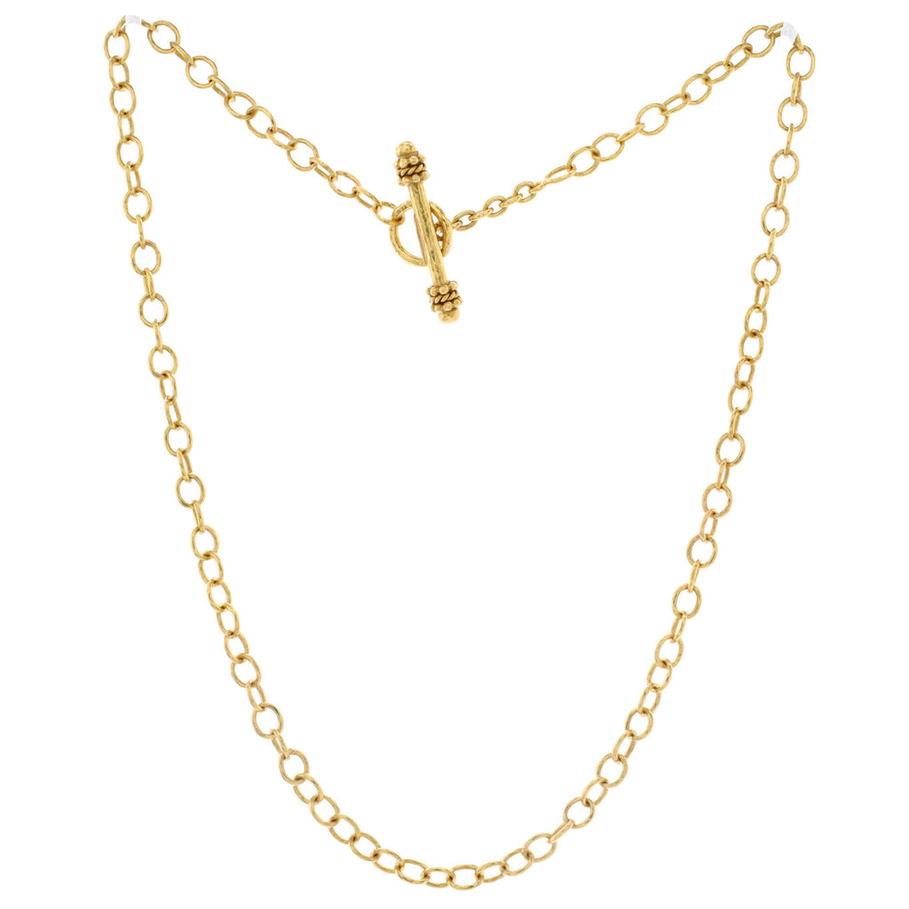Tiny Volterra Link Necklace 19K Yellow Gold