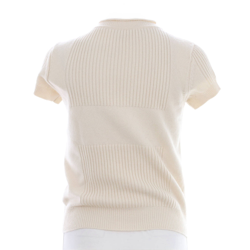 Women's H Short Sleeve Crewneck Sweater Cashmere