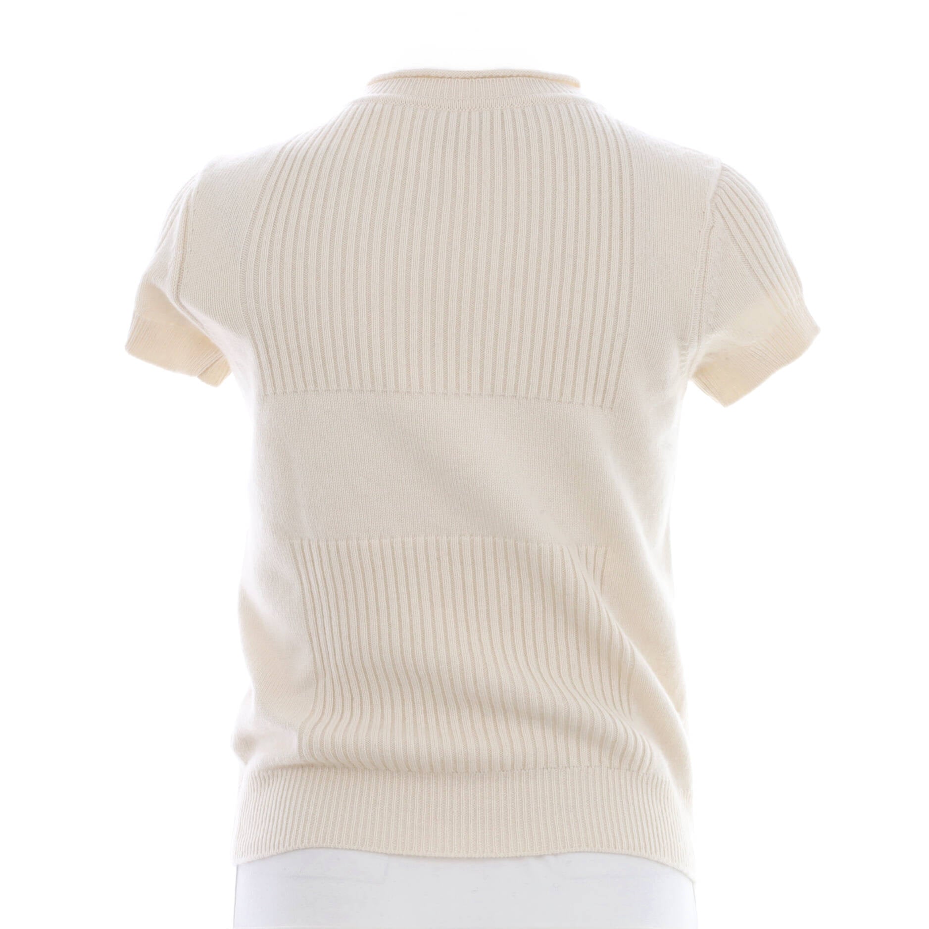 Women's H Short Sleeve Crewneck Sweater Cashmere