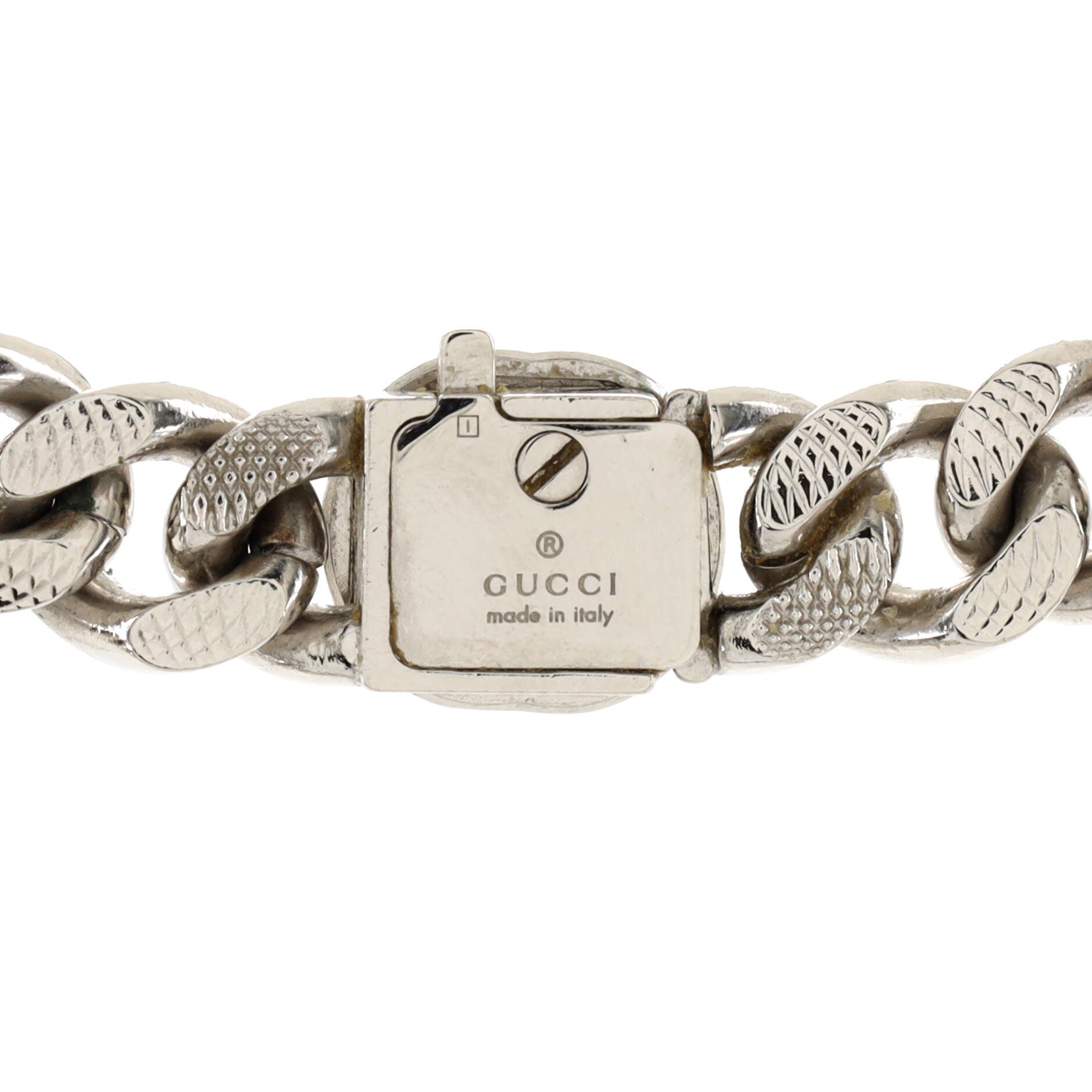 Logo Chain Choker Necklace Metal