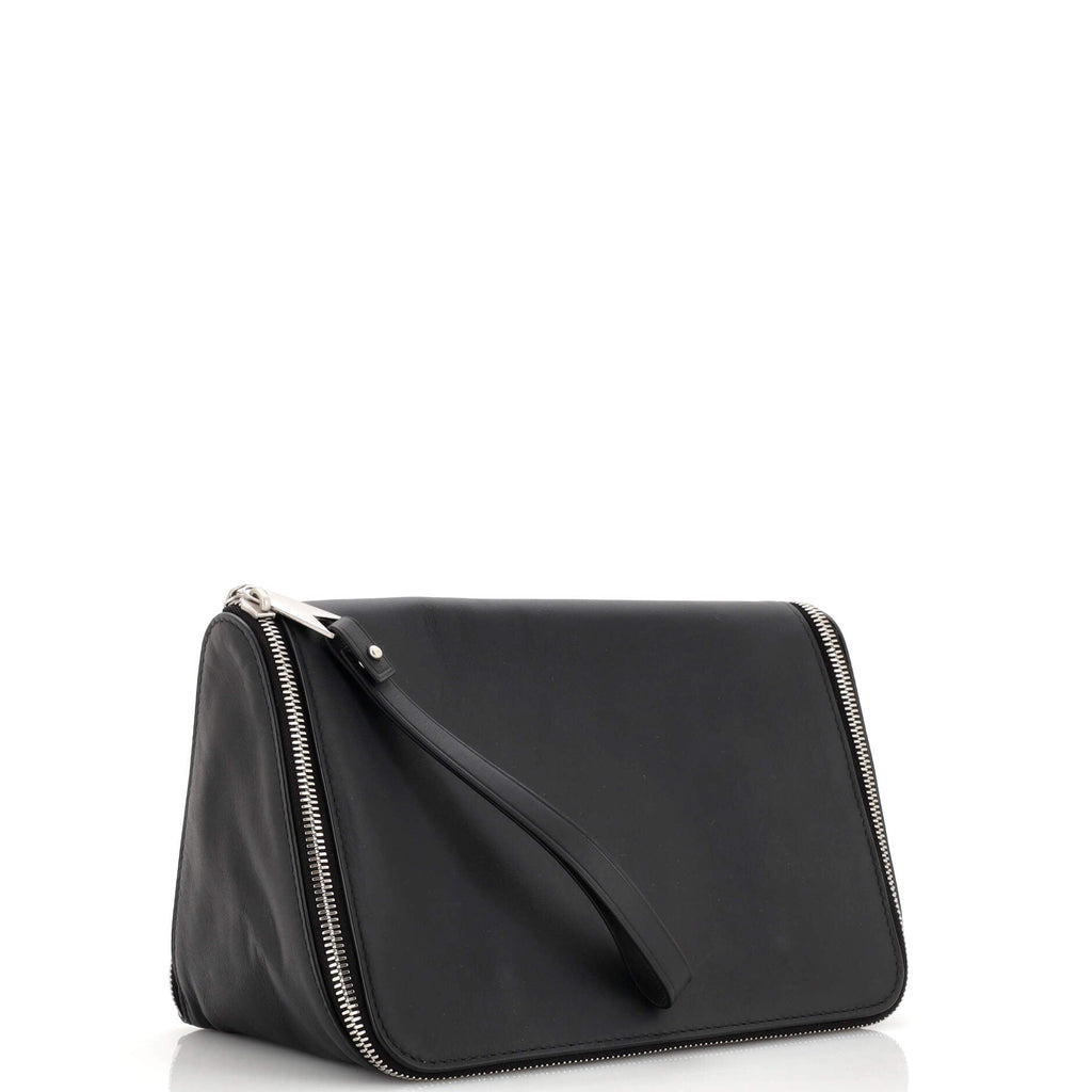 Toiletry Wristlet Clutch Leather Medium