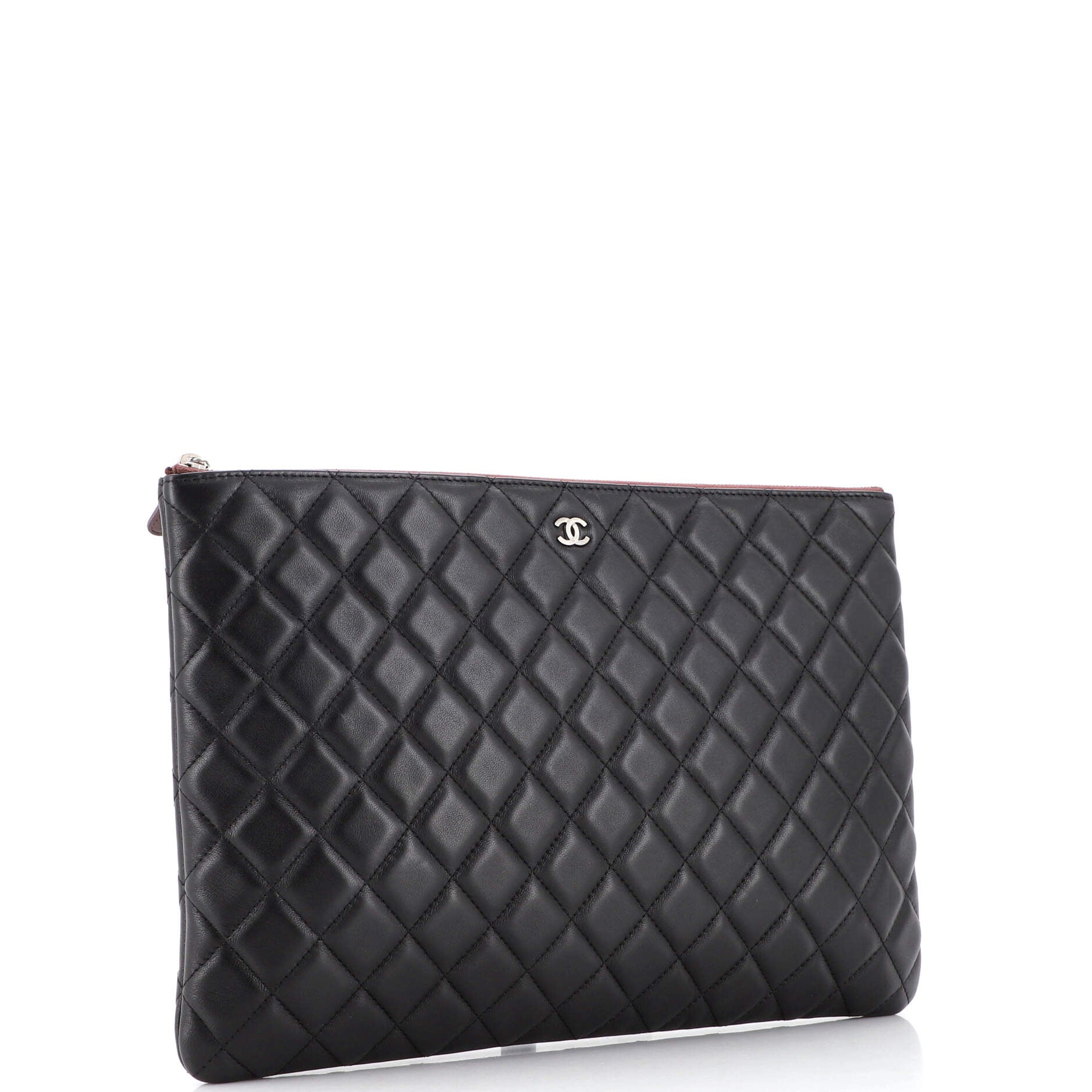 O Case Clutch Quilted Lambskin Large