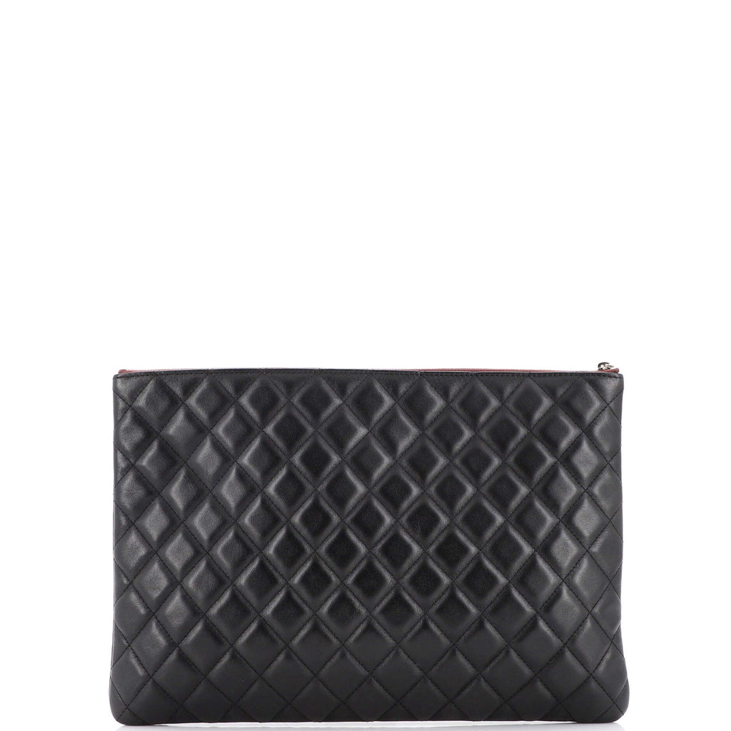O Case Clutch Quilted Lambskin Large