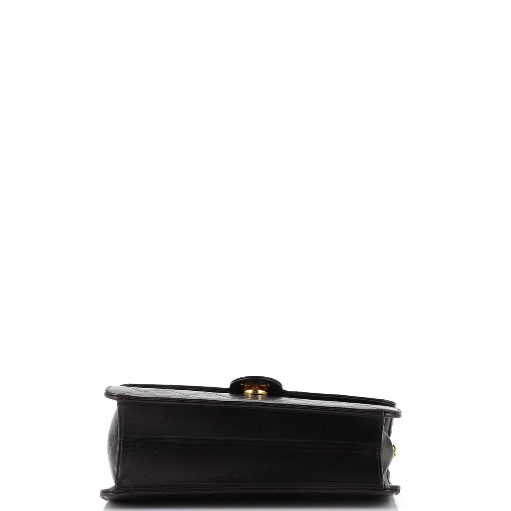 Vintage Clutch with Chain Quilted Leather Small