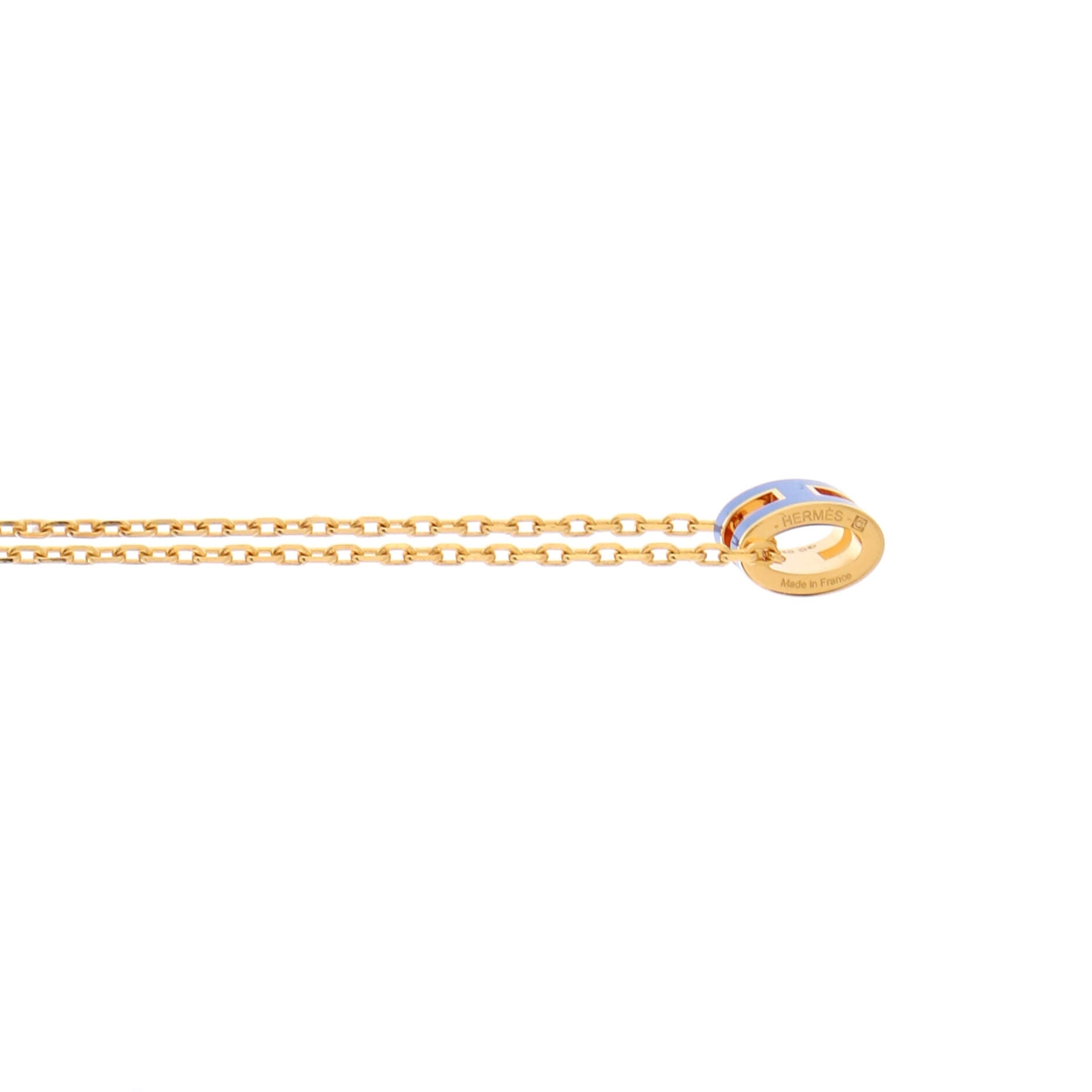 Pop H Pendant Chain Necklace Metal and Enamel Mini
