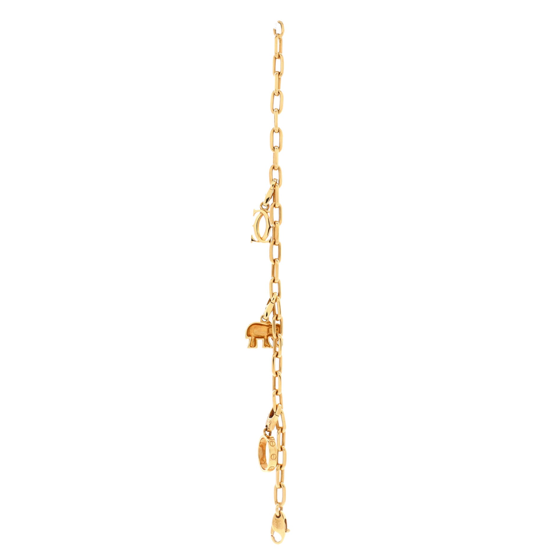 Spartacus 3 Charm Bracelet 18K Yellow Gold with Emerald