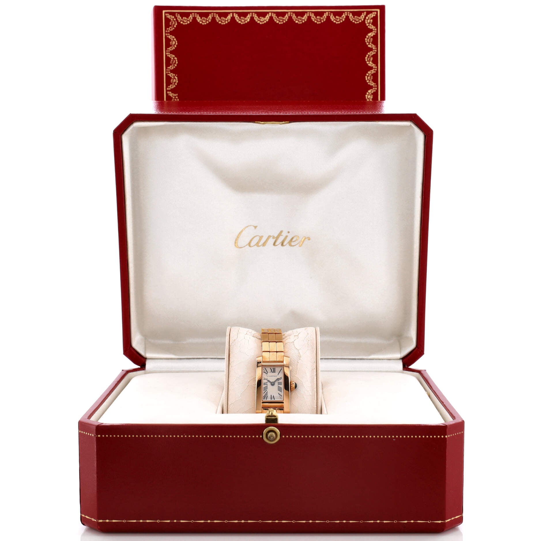 Tank Allongee Laniere Quartz Watch Rose Gold 14