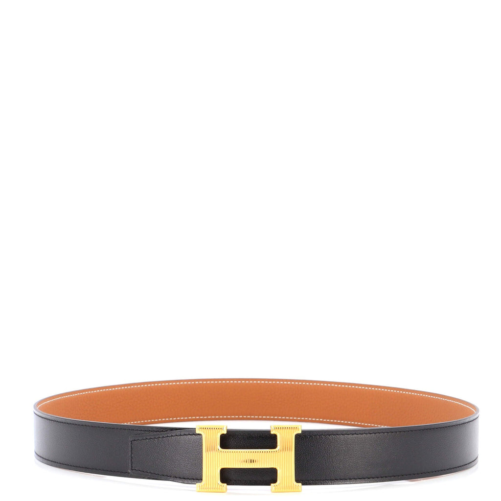 Constance Reversible Belt Leather with Guilloche Hardware Medium 90