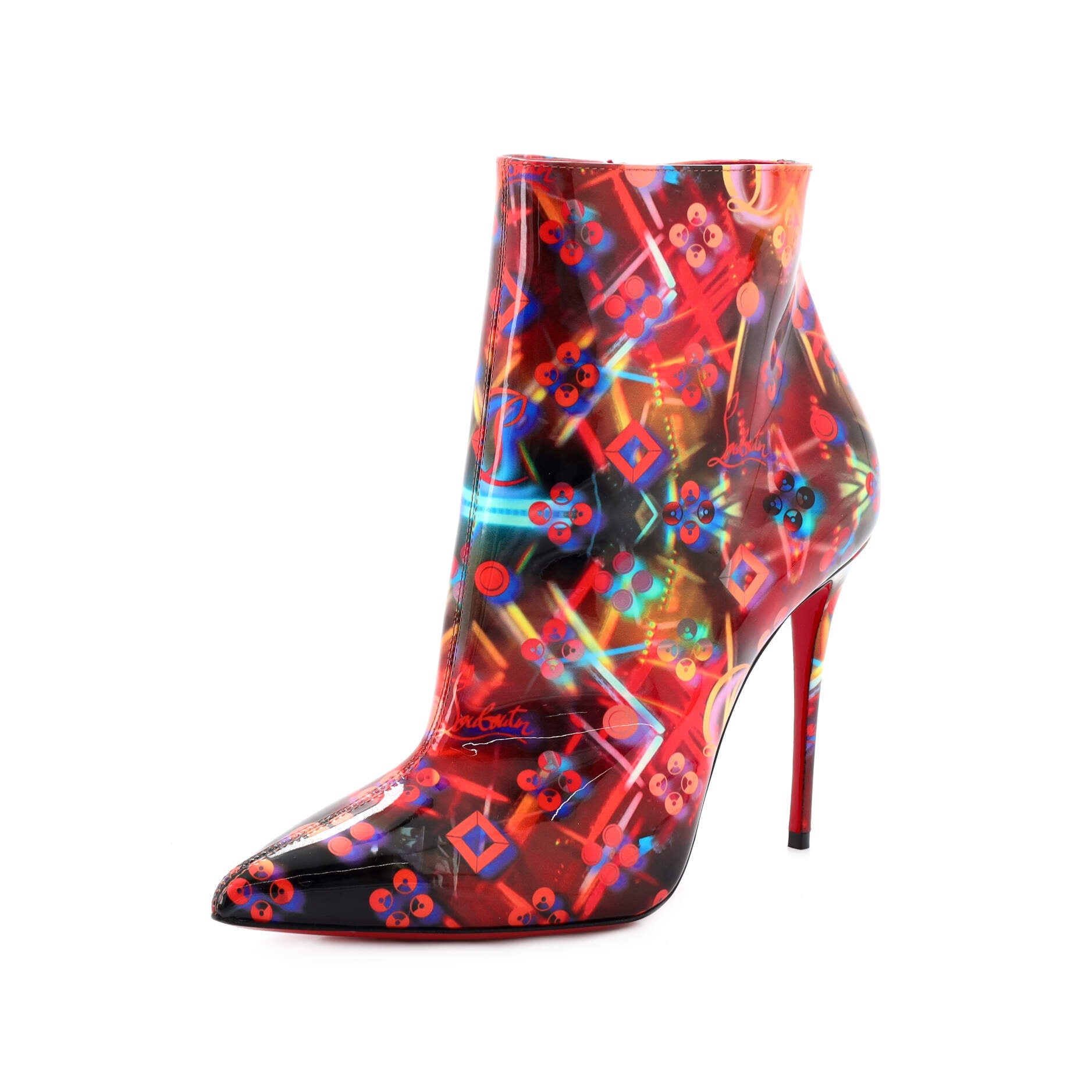 Women's So Kate Heeled Ankle Boots Printed Patent 100