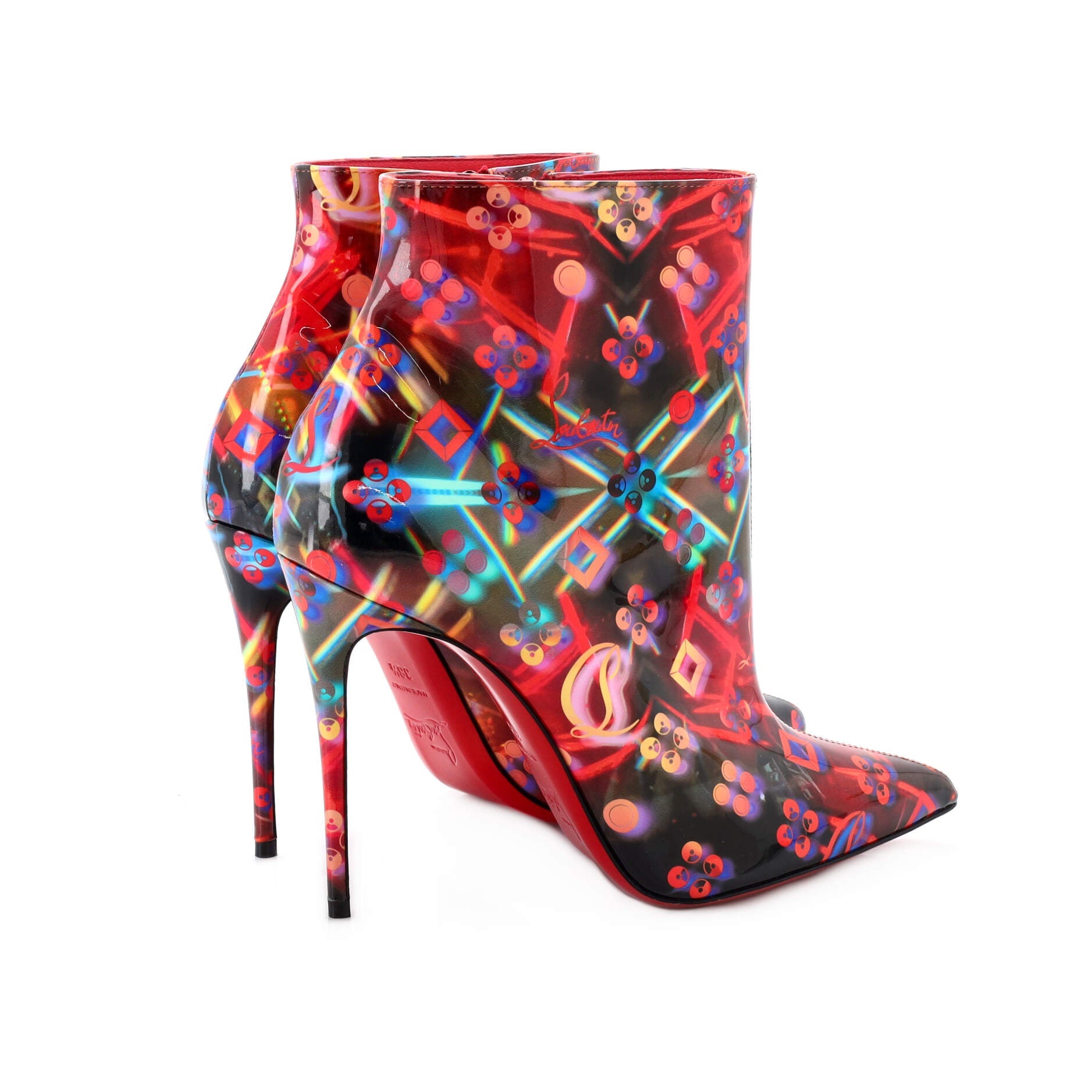 Women's So Kate Heeled Ankle Boots Printed Patent 100