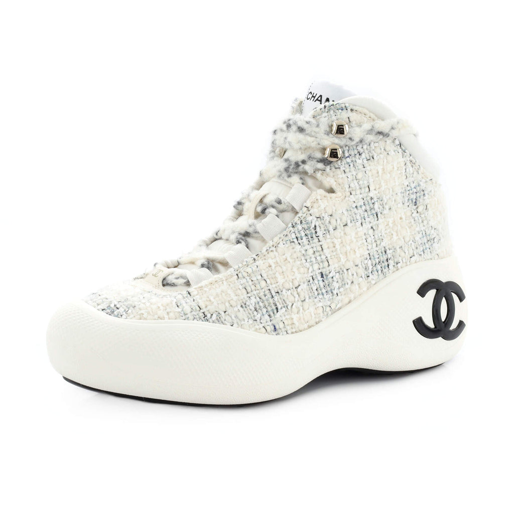 Women's Coco Neige CC Chunky High-Top Sneakers Tweed