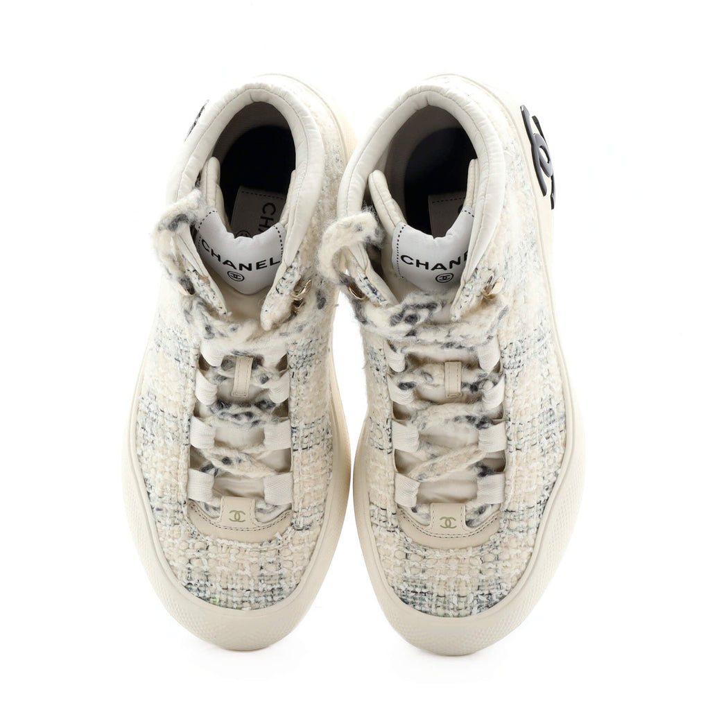 Women's Coco Neige CC Chunky High-Top Sneakers Tweed