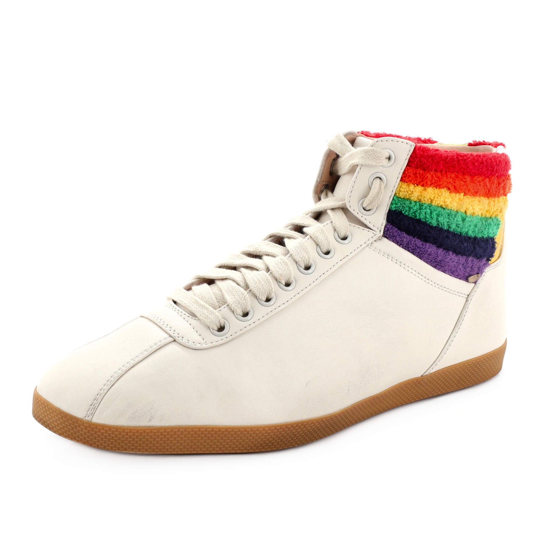 Bambi Rainbow High Top Sneakers Leather