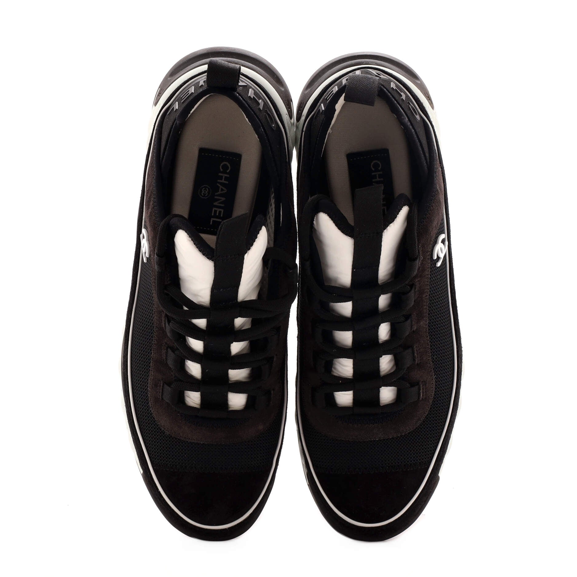 Women's CC Cap Toe Logo Sneakers Suede and Mixed Fibers