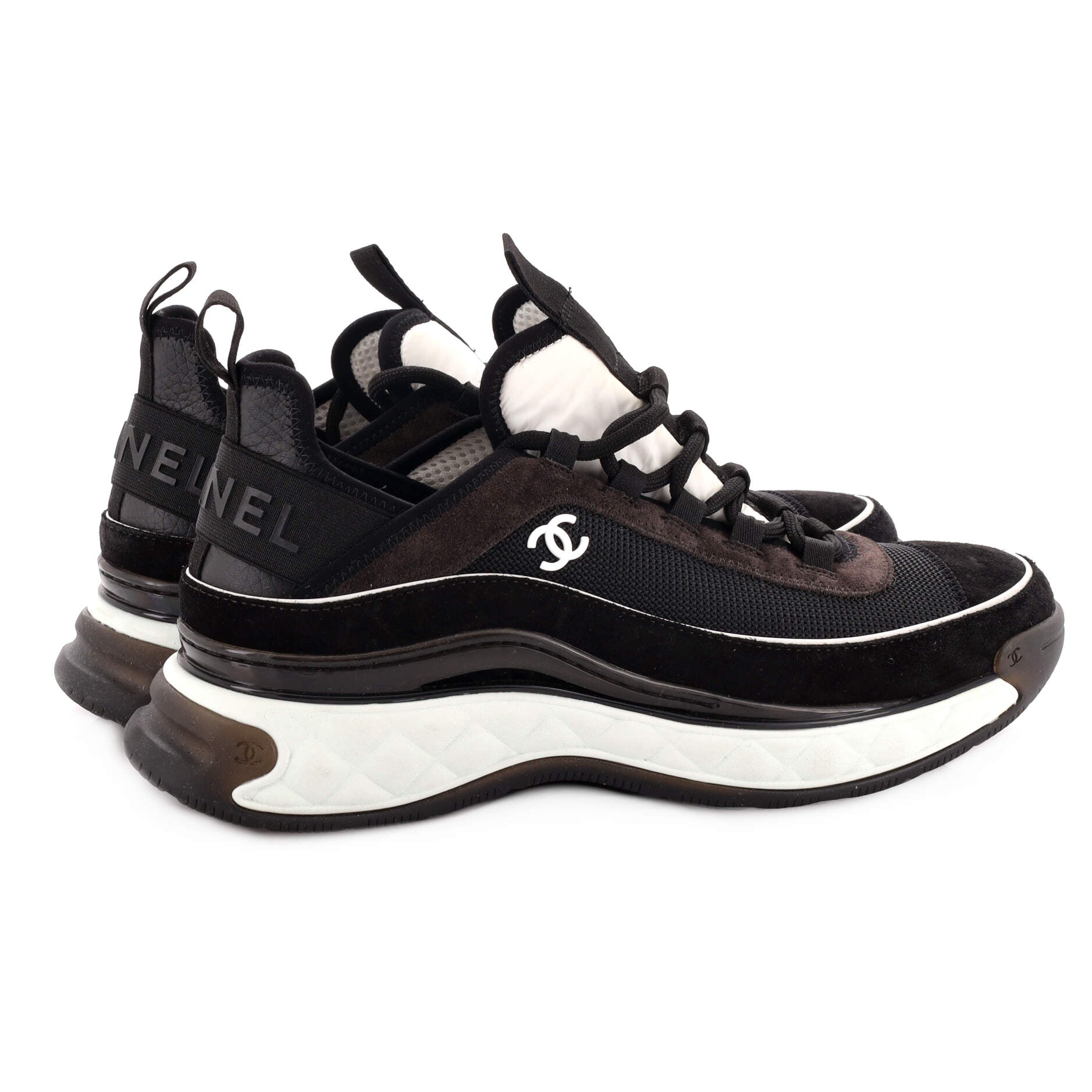 Women's CC Cap Toe Logo Sneakers Suede and Mixed Fibers