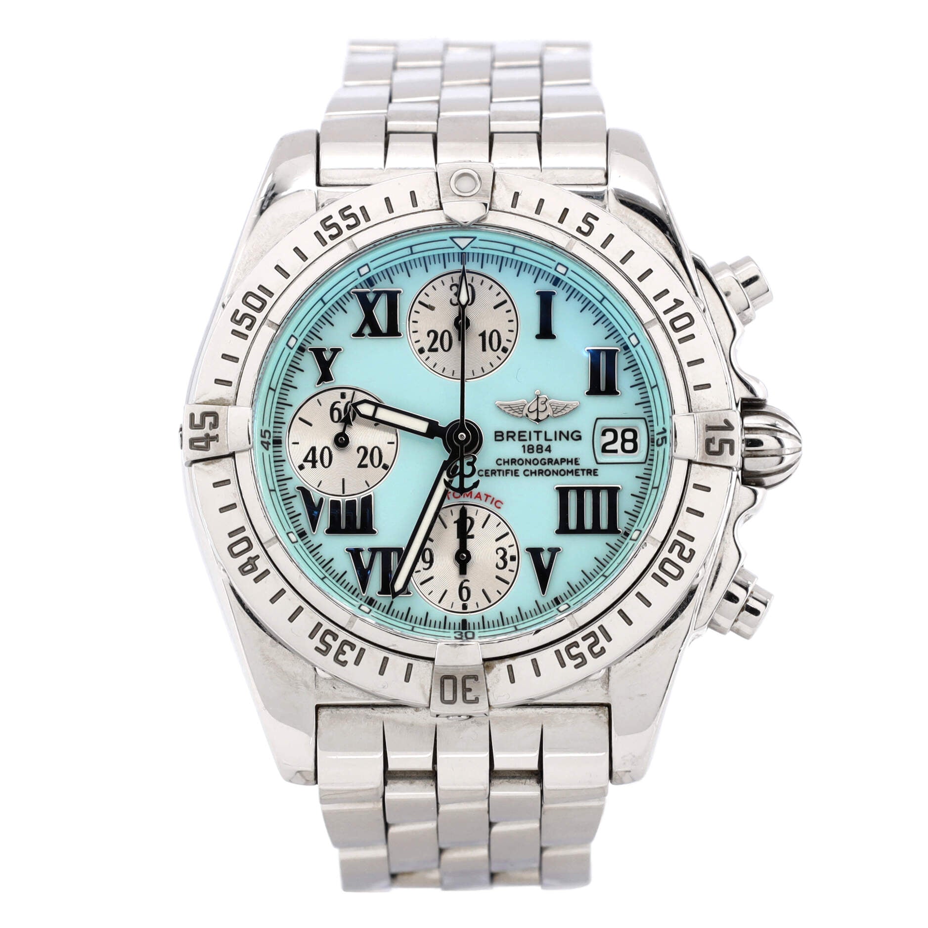 Cockpit Galactic Chronograph Automatic Watch Stainless Steel 39