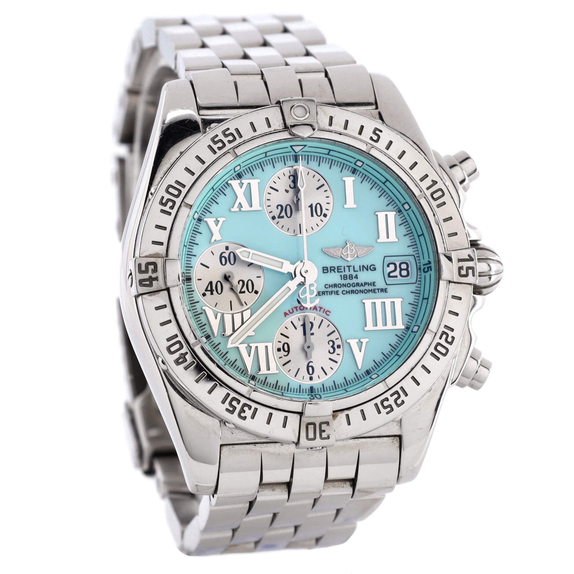 Cockpit Galactic Chronograph Automatic Watch Stainless Steel 39
