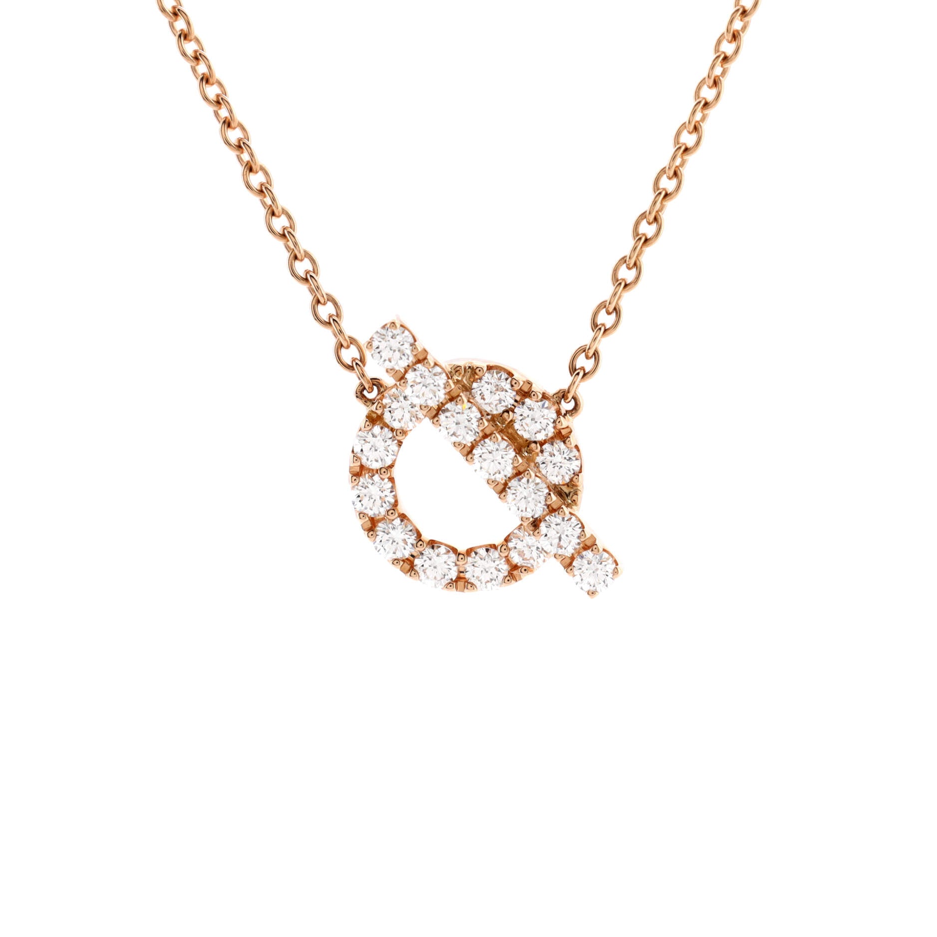 Finesse Pendant Necklace 18K Rose Gold and Diamonds