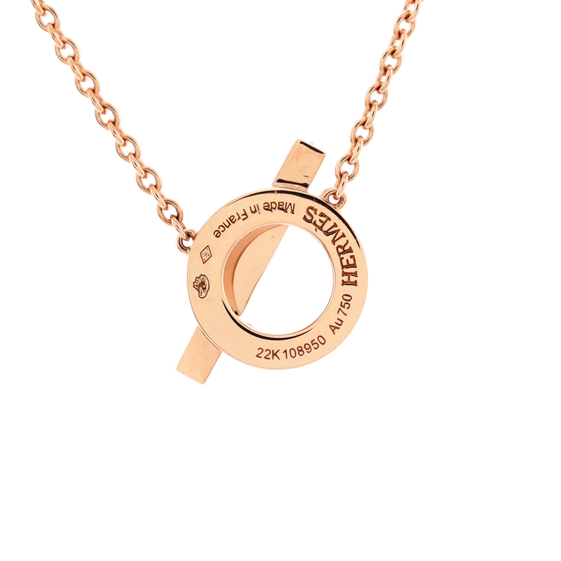 Finesse Pendant Necklace 18K Rose Gold and Diamonds