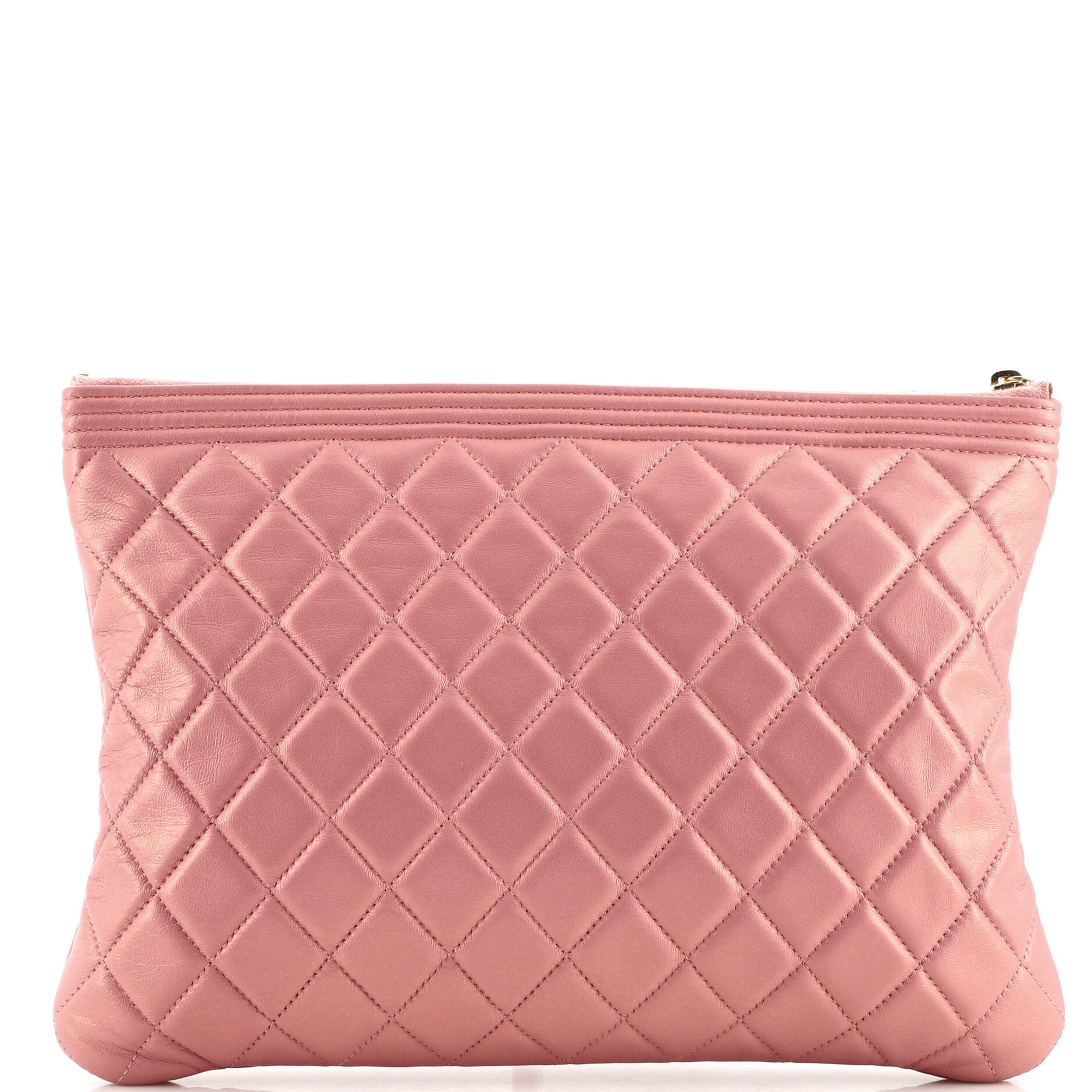 Boy O Case Clutch Quilted Lambskin Medium