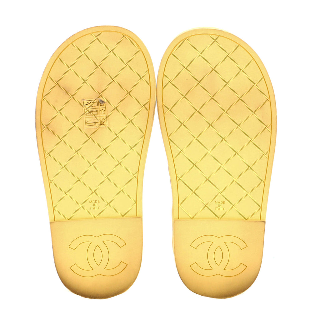 Women's CC Platform Slide Sandals Quilted Leather