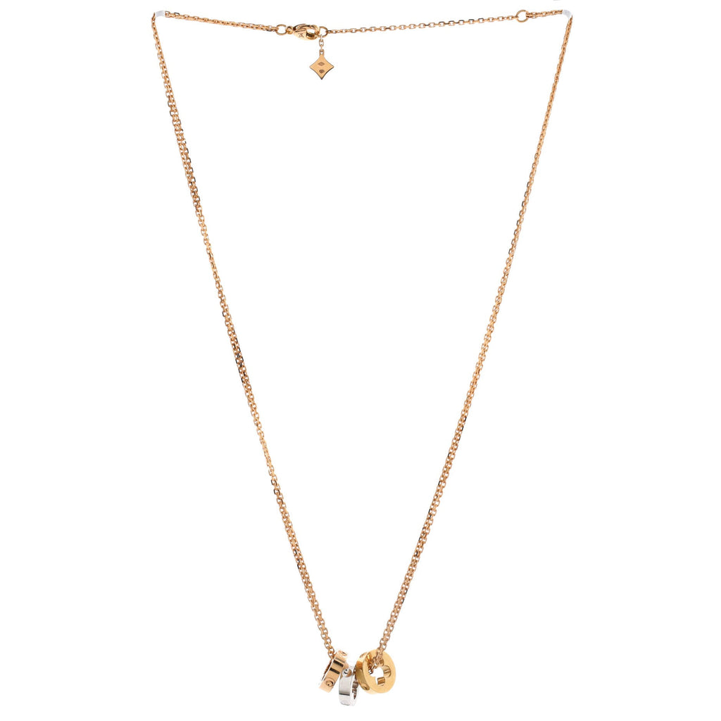 Empreinte Pendant Necklace 18K Tricolor Gold