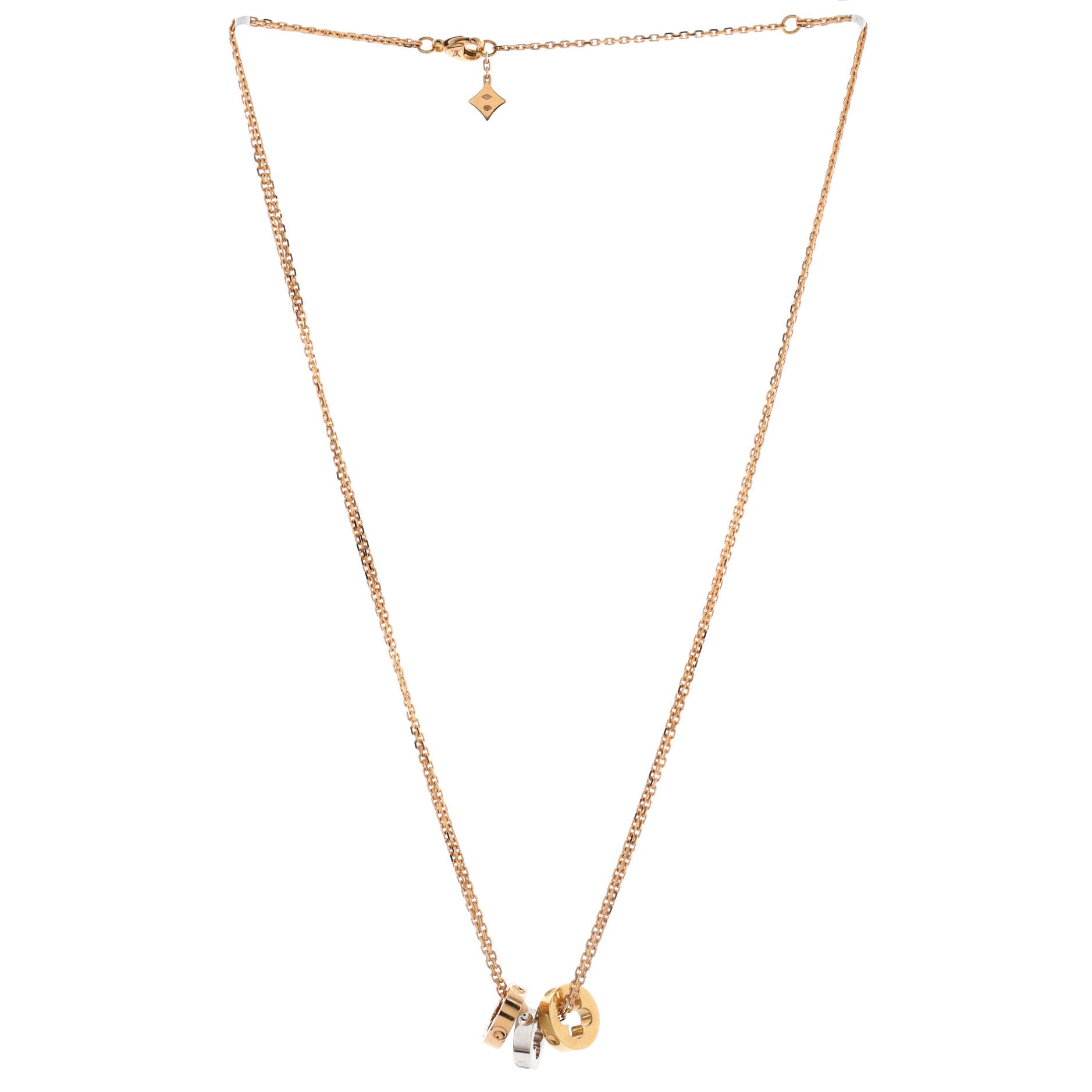 Empreinte Pendant Necklace 18K Tricolor Gold