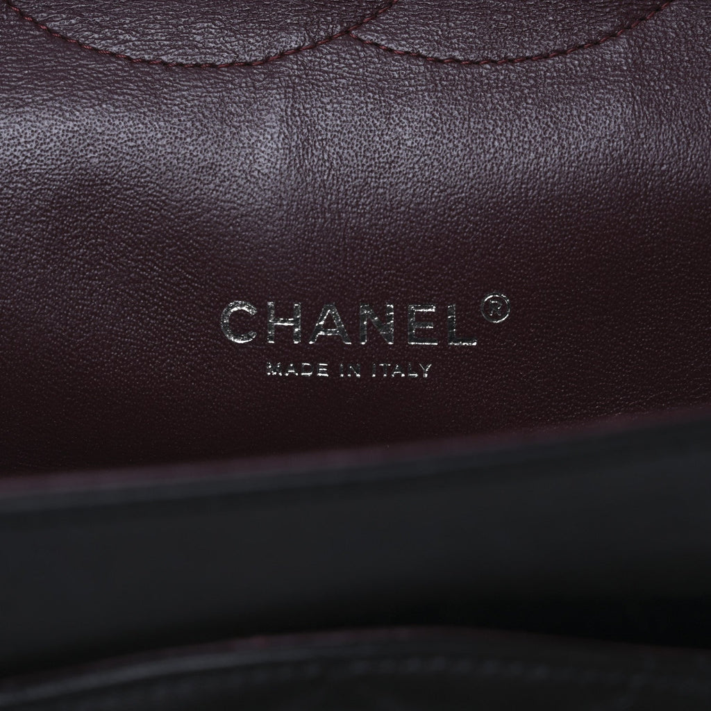 Lambskin Quilted Maxi Double Flap Black