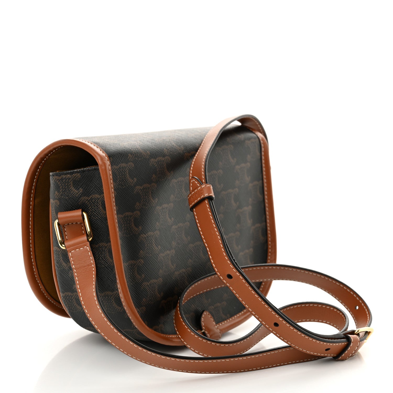 Triomphe Canvas Medium Folco Bag Tan
